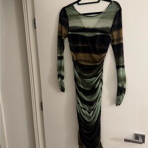 NWT Green and Brown Bodycon Dress
